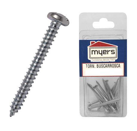 05001570 Tornillo buscarrosca Laminex de No6 x 10 mm presentacion blister 24 pzas