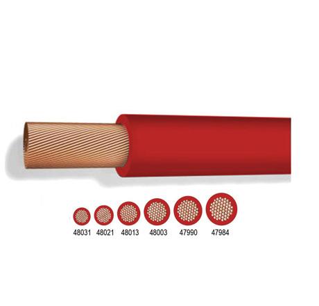 05700040 Cable de cobre calibre 4 color rojo indiana rollo de 100metros