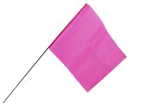 08000040 Bandera rosa ch hanson 15091 de 4 pulg x 5 pulg estaca 21 pulg