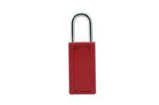 20800226 Candado de bloqueo Master Lock 411RED termoplástico 38mm rojo gancho largo