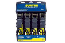 29903850 Juego Surtek 151150 de 4 sujetadores tipo matraca de 2.5 cm x 4.5 m