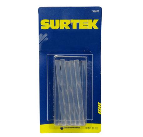 29911310 Barras de silicón transparente uso general surtek 112910 7.2mm 12 piezas