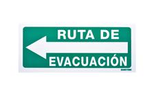 29915151 Señal ruta de evacuacion izquierda de poliestireno surtek ses5 de 36 cm x 15 cm