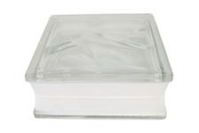 Bloque de vidrio Clear Wave 19x19x8 cm transparente